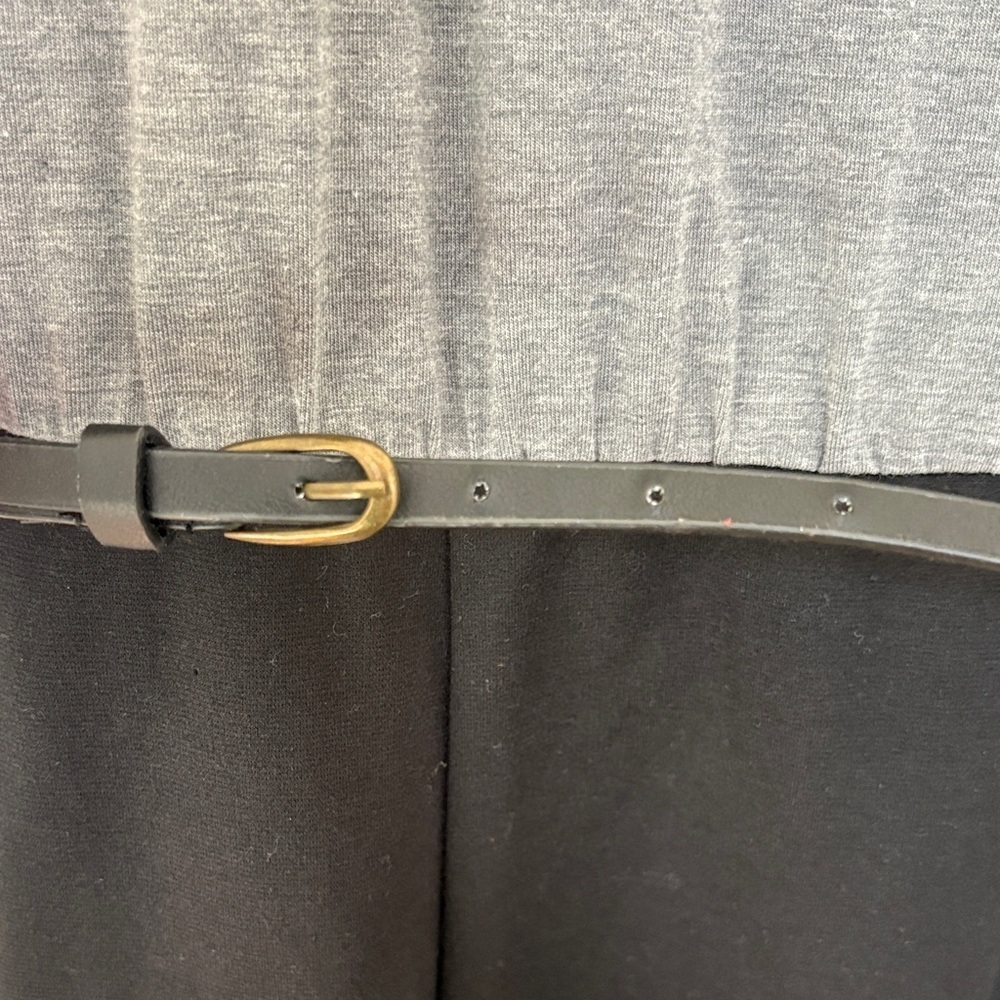 New York & Company Gray and Black Long Sleeve Dress - Picture 3 of 5